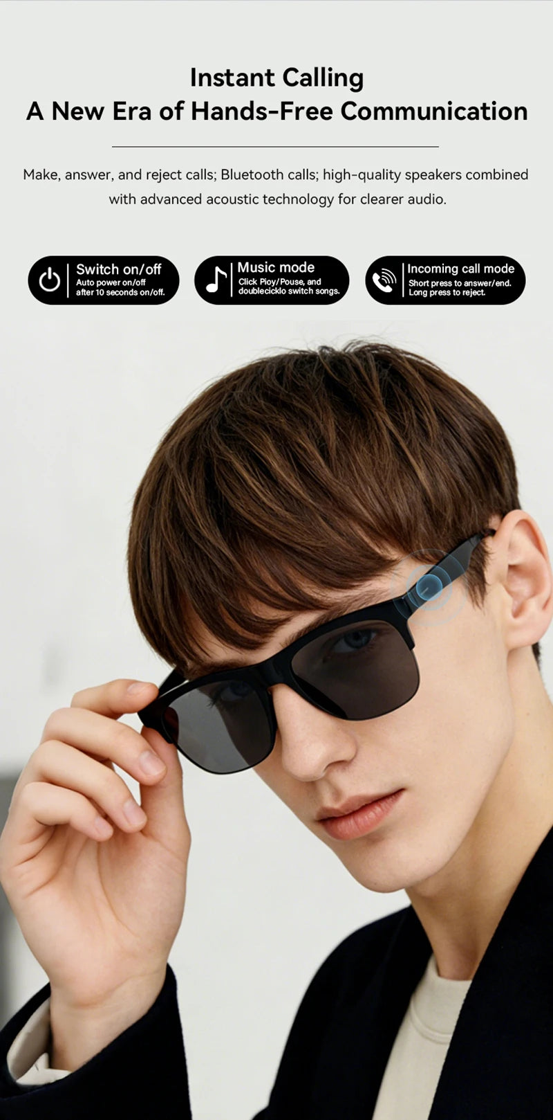 Lenovo AI Smart Glasses: 8K Camera Control Touch Photo Camera Recording