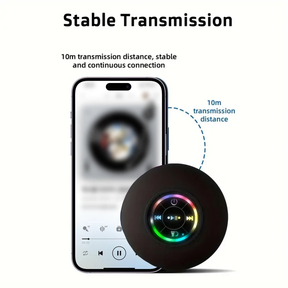 Portable Waterproof Bluetooth Speaker with LED Lights